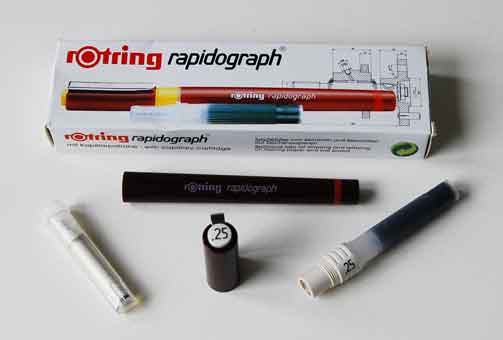 Rotring Rapidograph box and pen 0.25mm