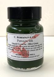 Roberson's Penman Liquid Gouache Ink Olive Green 30 ml